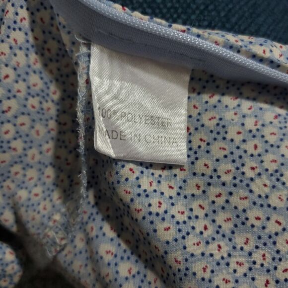 Princess Polly Women's Babydoll Top 4 Blue Floral Jamia Peplum Milkmaid Cottage - Picture 8 of 9